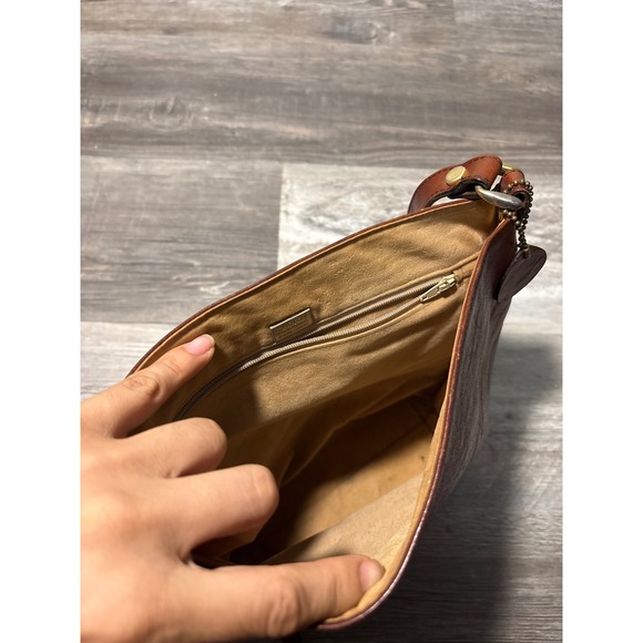 Vintage Oroton Leather Crossbody Bag Convertible Shoulder Bag Flap Over Purse - Picture 4 of 5